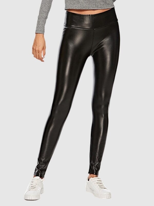 Legging Simili Cuir Brillant | Yogaova