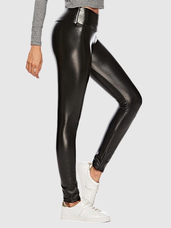 Legging Simili Cuir Brillant | Yogaova