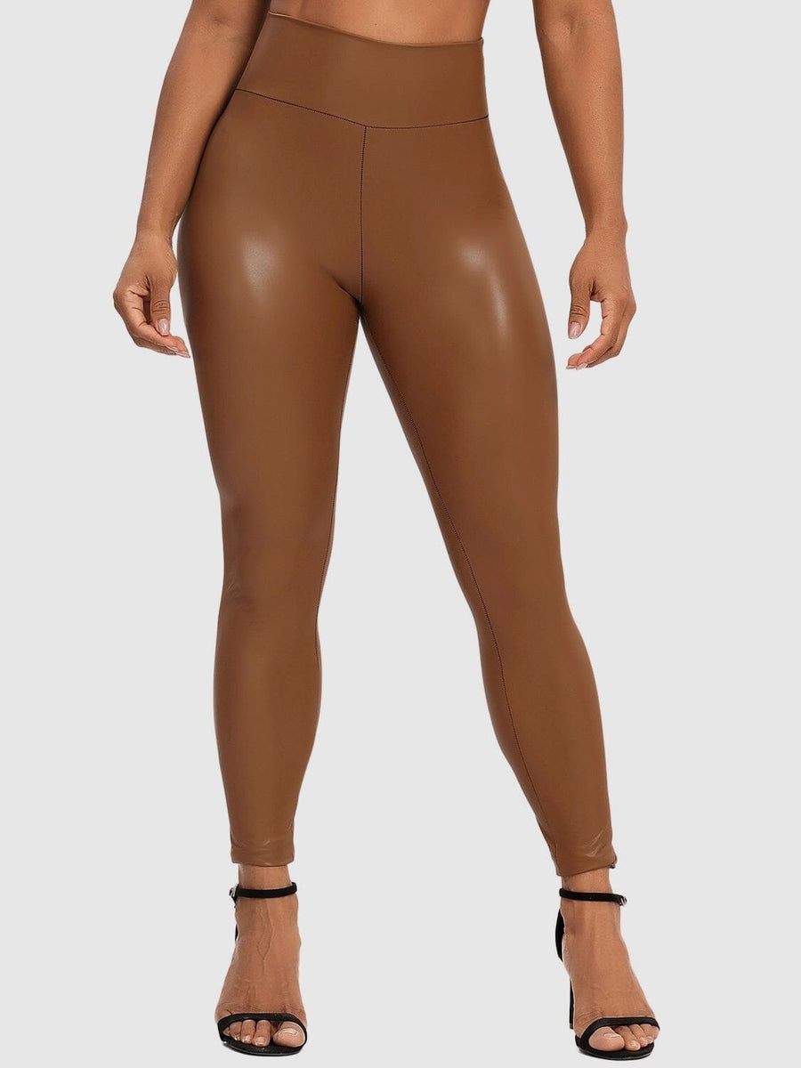 Legging Simili Cuir Galbant Push Up | Yogaova