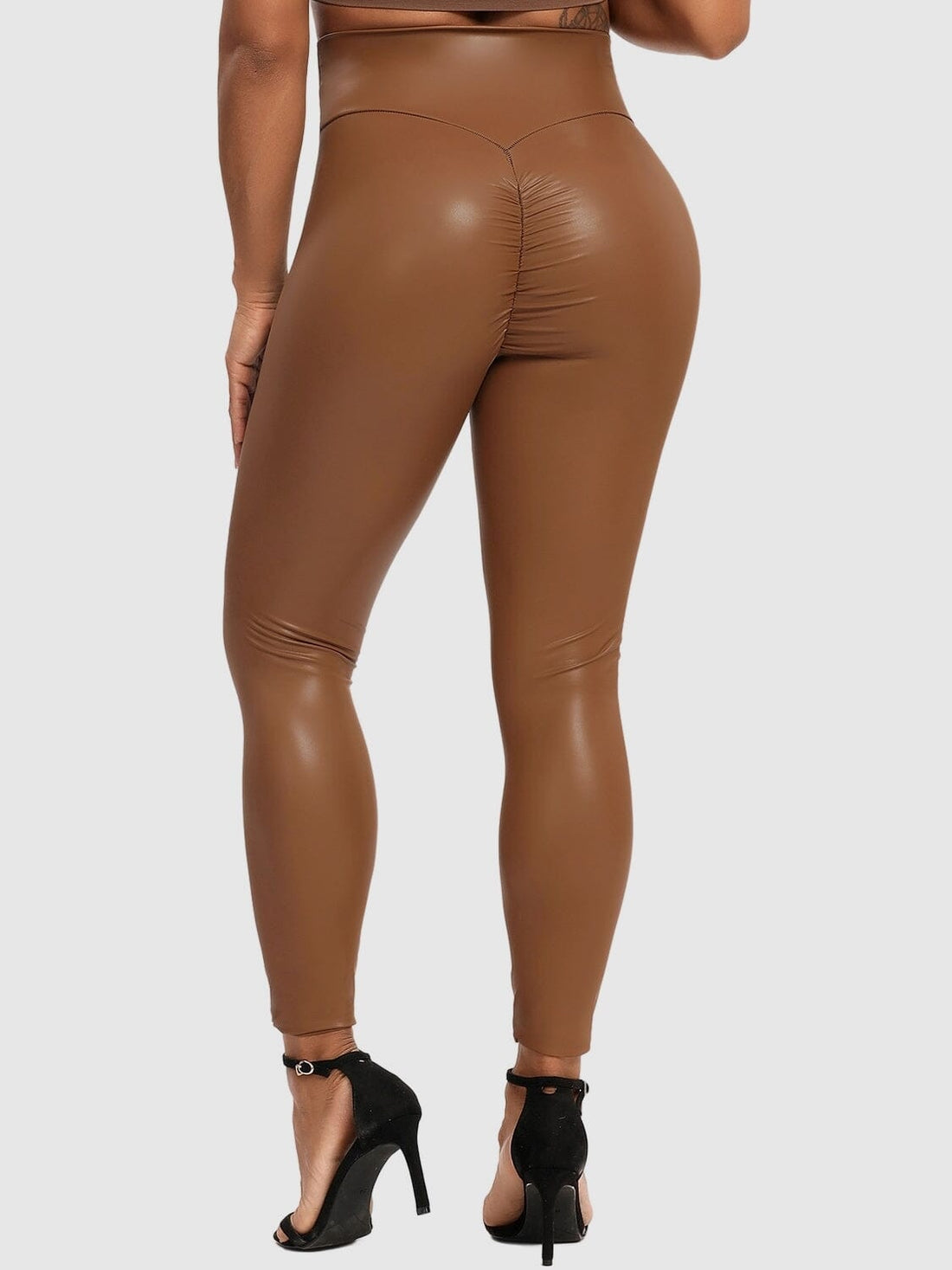 Legging Simili Cuir Galbant Push Up | Yogaova