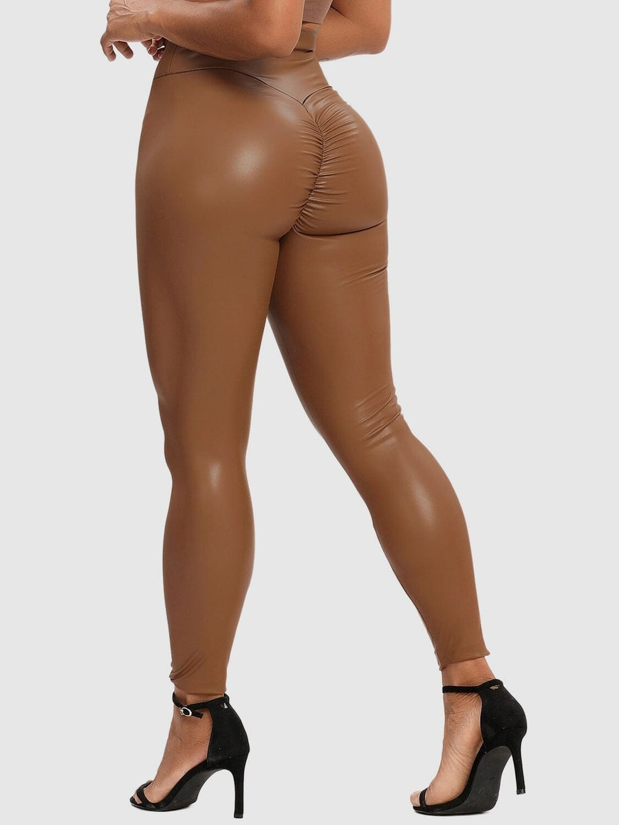 Legging Simili Cuir Galbant Push Up | Yogaova