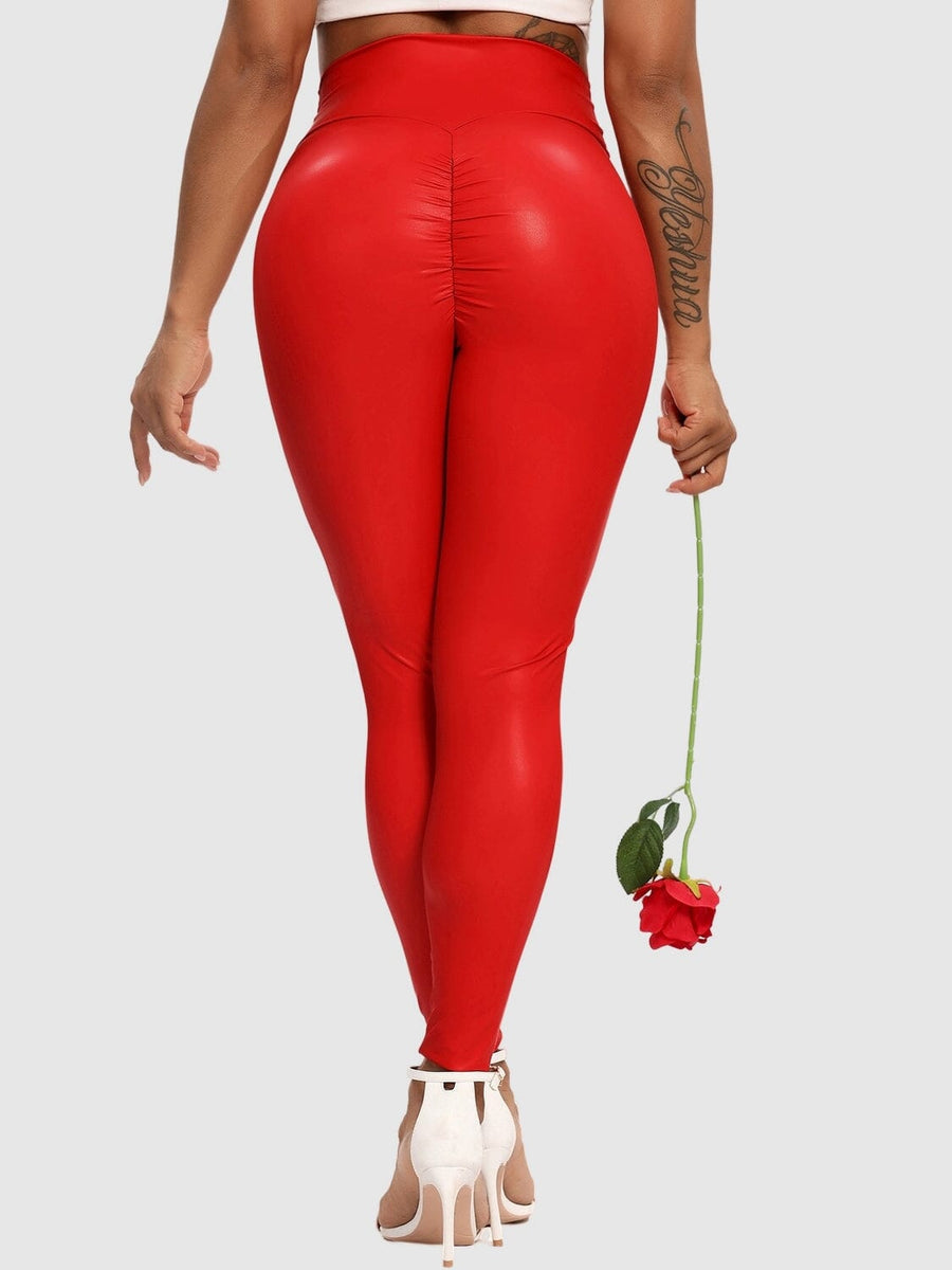 Legging Simili Cuir Galbant Push Up | Yogaova