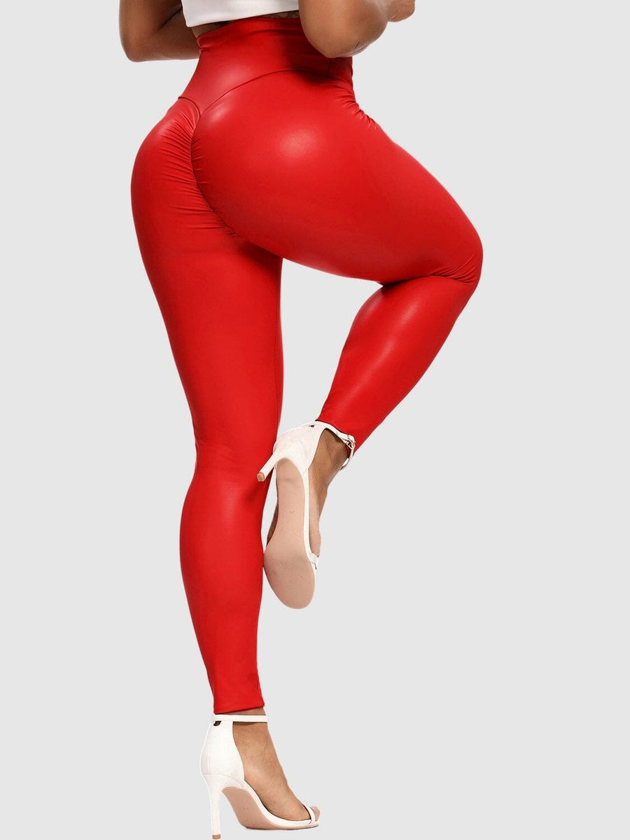 Legging Simili Cuir Galbant Push Up | Yogaova