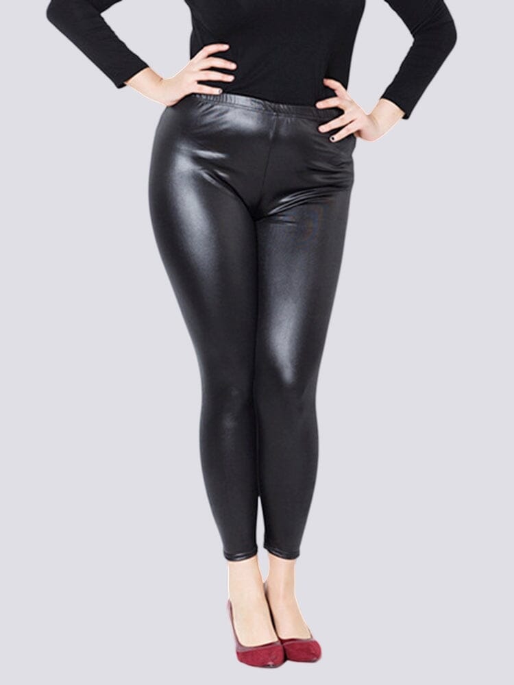 Legging Simili Cuir Grande Taille | Yogaova