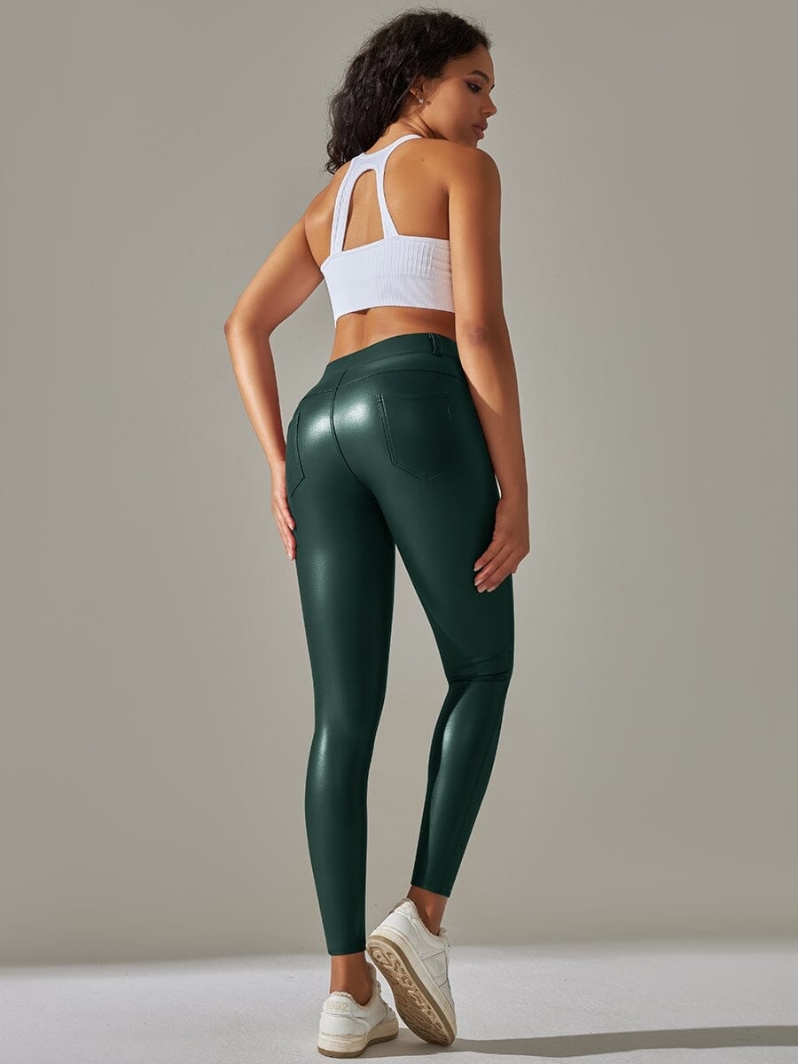 Legging Simili Cuir Intérieur Velours | Yogaova