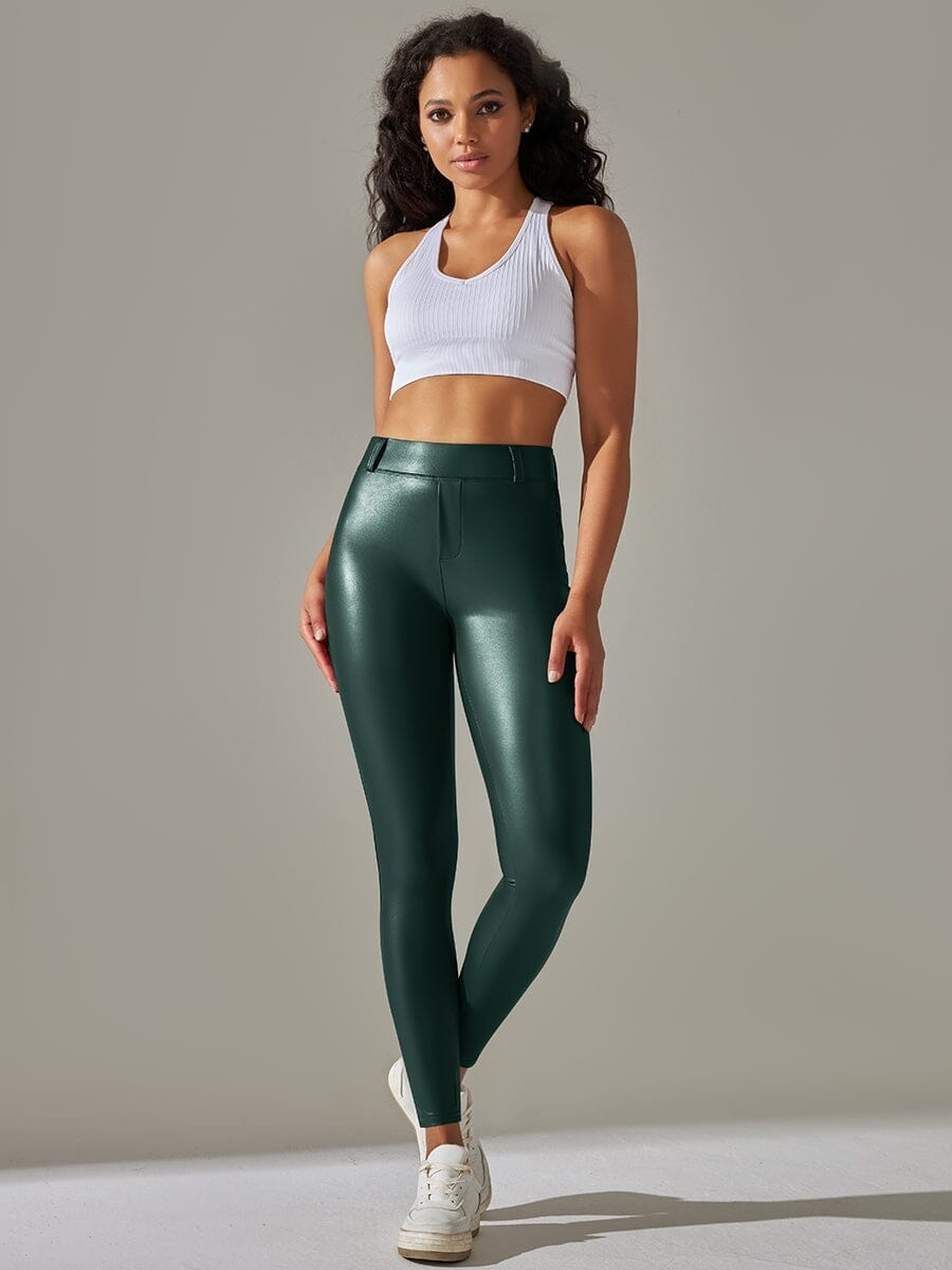 Legging Simili Cuir Intérieur Velours | Yogaova