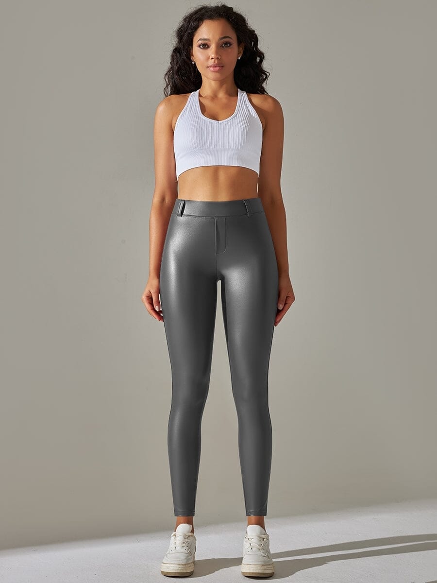 Legging Simili Cuir Intérieur Velours | Yogaova