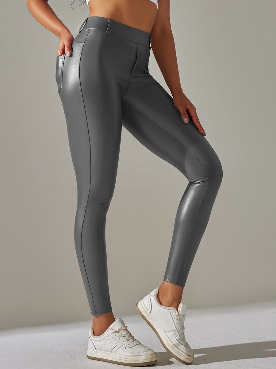 Legging Simili Cuir Intérieur Velours | Yogaova