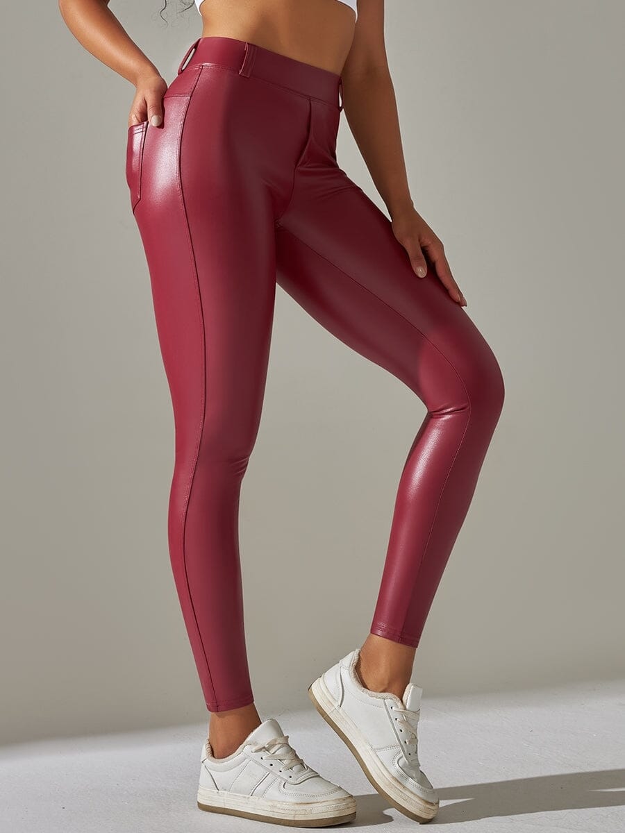 Legging Simili Cuir Intérieur Velours | Yogaova