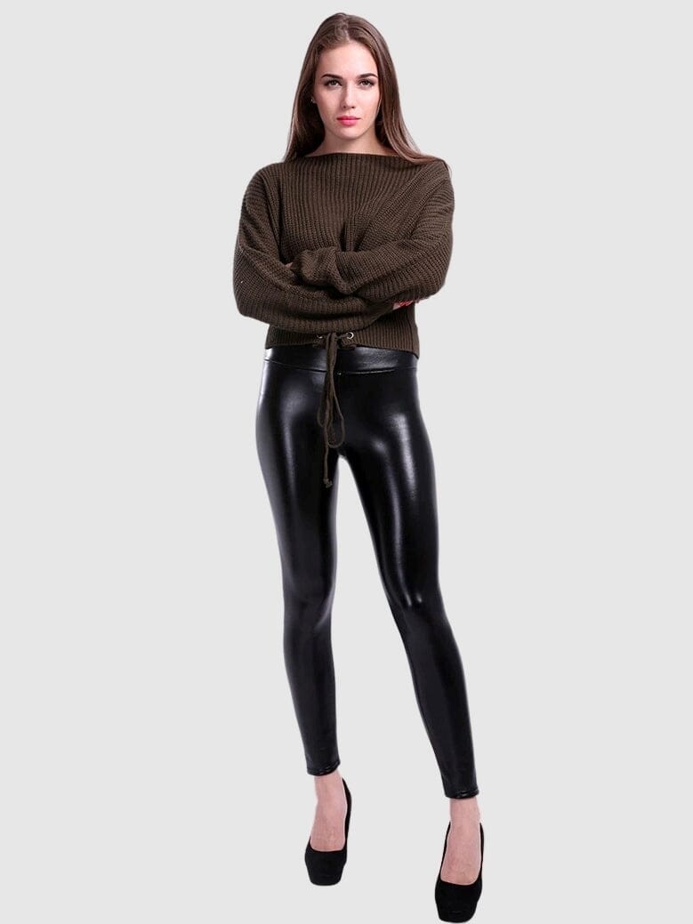 Legging Simili Cuir Polaire | Yogaova