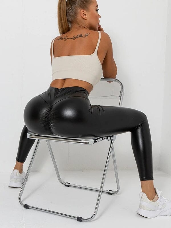 Legging Simili Cuir Push Up | Yogaova