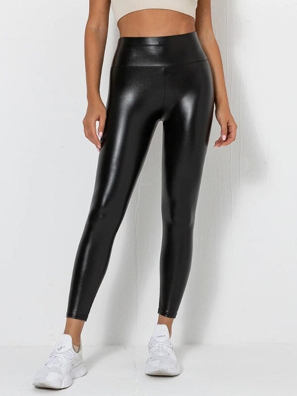 Legging Simili Cuir Push Up | Yogaova