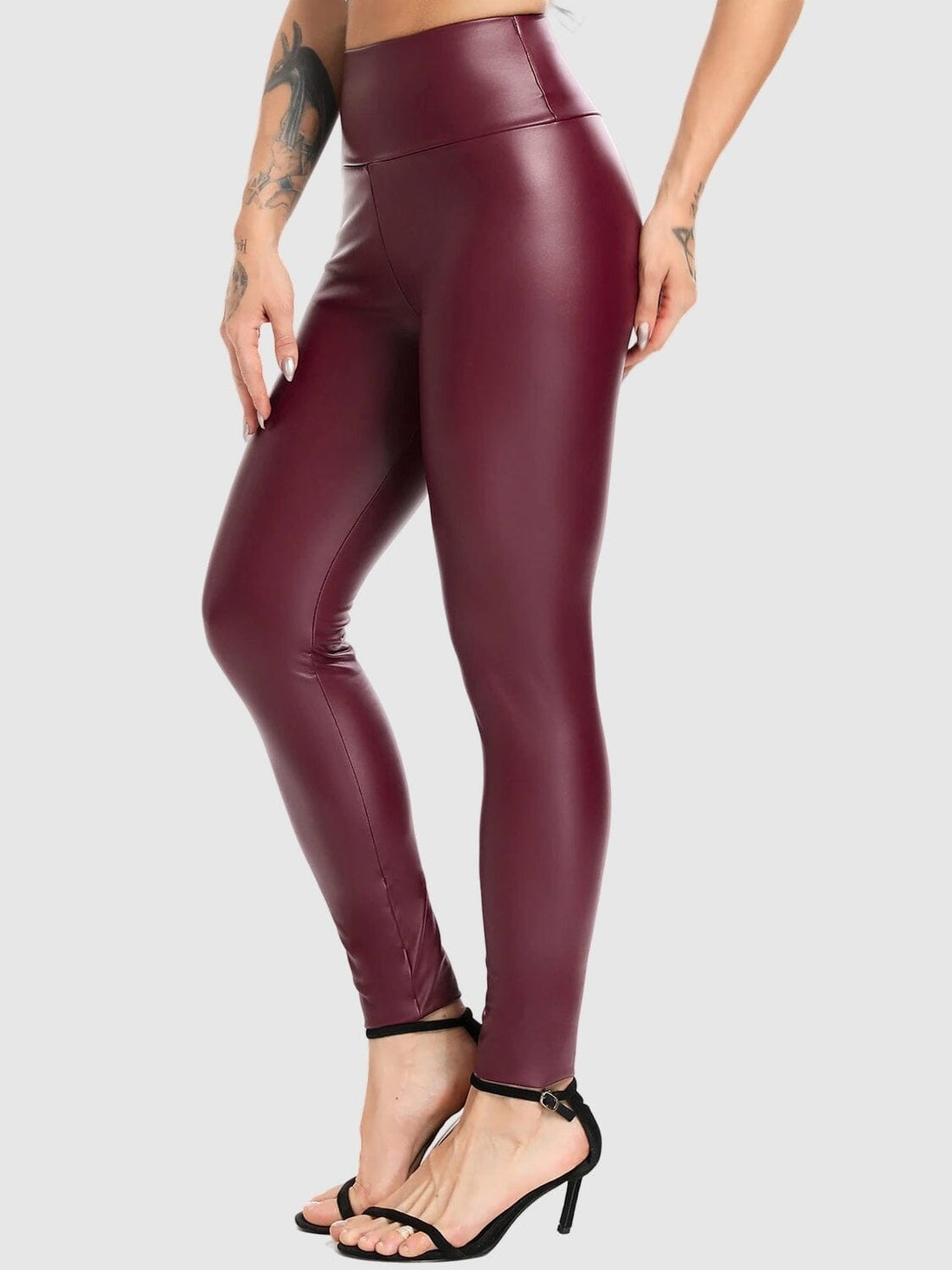 Legging Simili Cuir Taille Haute | Yogaova