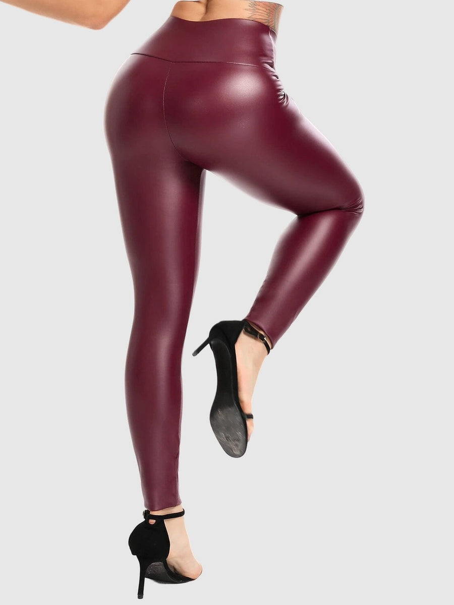Legging Simili Cuir Taille Haute | Yogaova