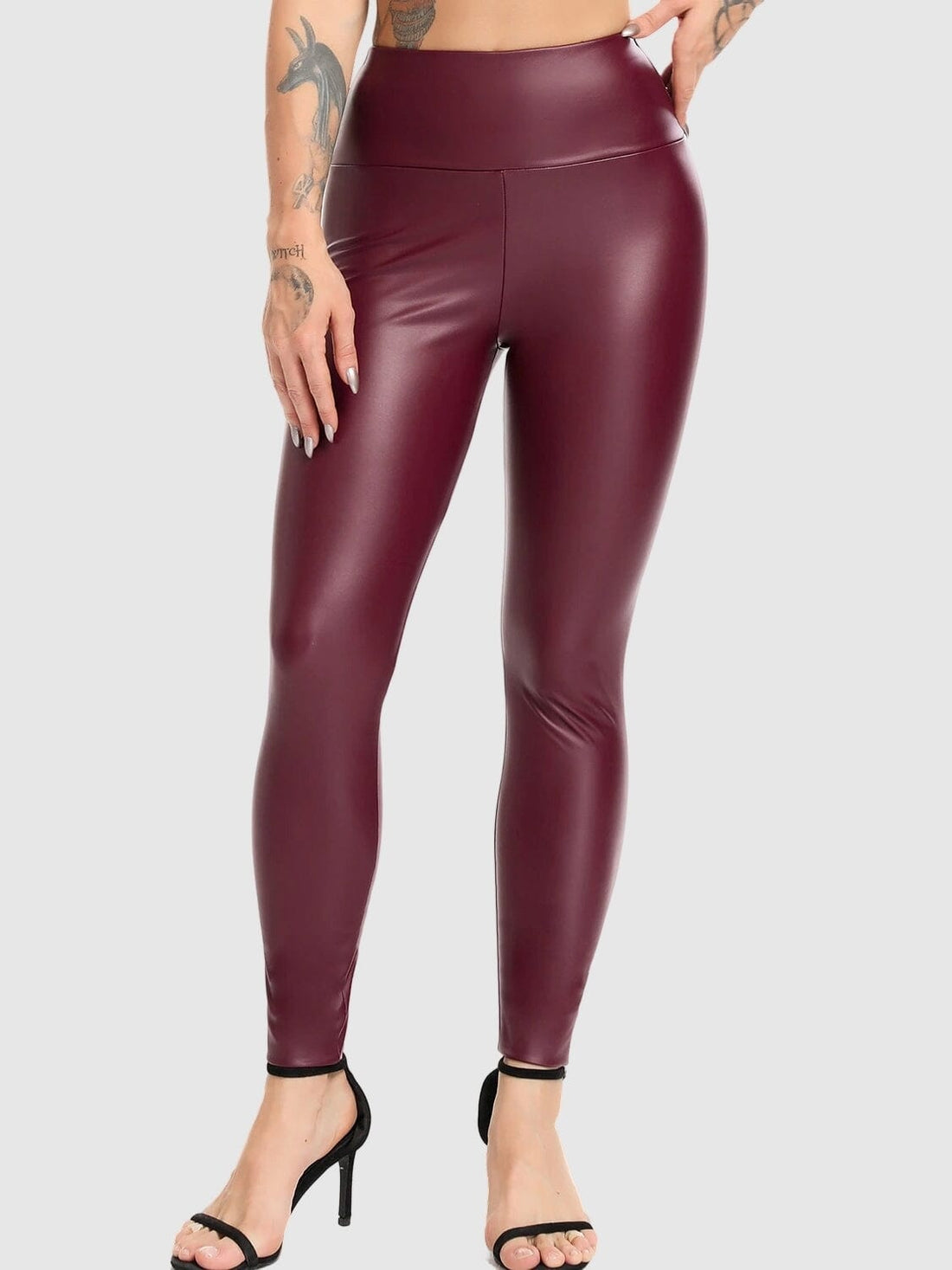 Legging Simili Cuir Taille Haute | Yogaova