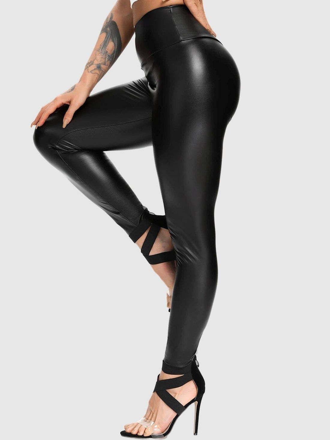 Legging Simili Cuir Taille Haute | Yogaova