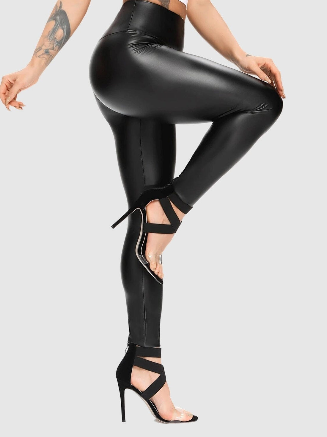 Legging Simili Cuir Taille Haute | Yogaova