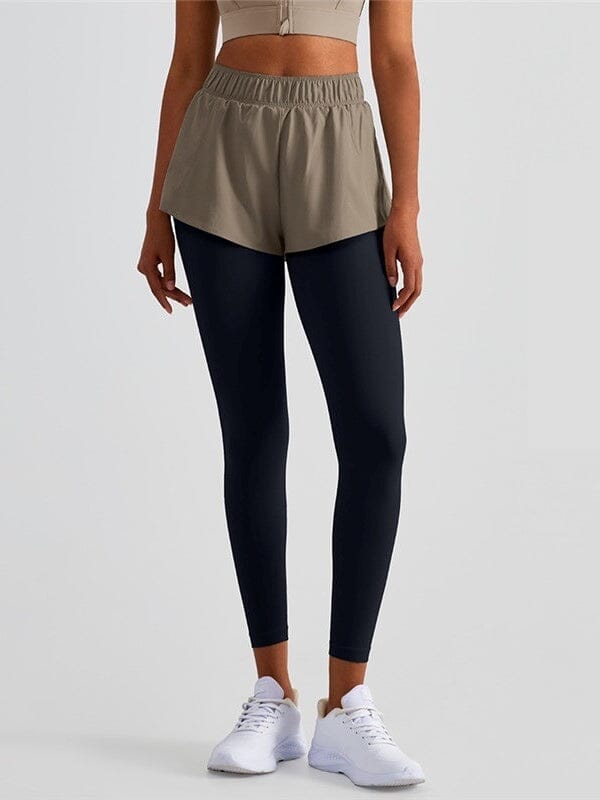 Legging Sport 2 en 1 avec Short, Poche | Yogaova