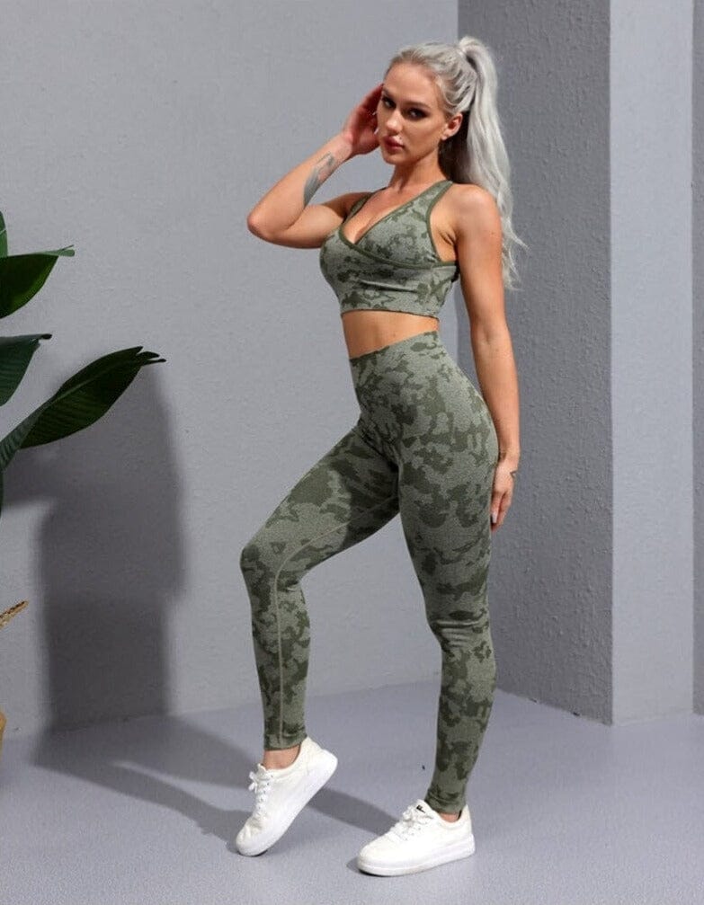 Legging Sport Camouflage Sans Couture | Yogaova