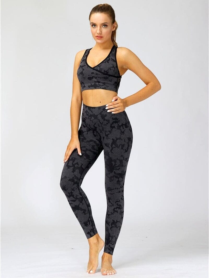 Legging Sport Camouflage Sans Couture | Yogaova