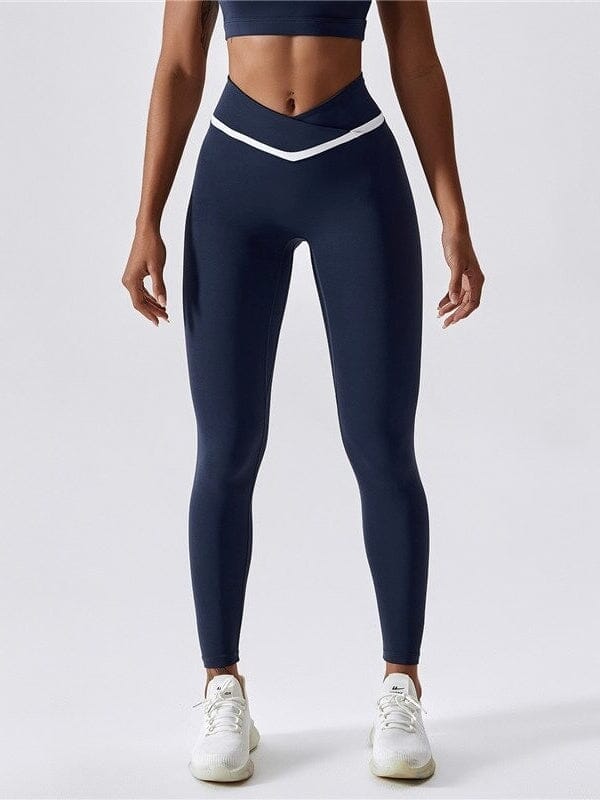 Legging Sport Ceinture Croisée Sans Couture | Yogaova
