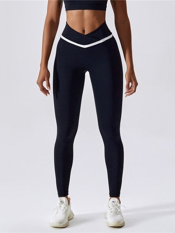 Legging Sport Ceinture Croisée Sans Couture | Yogaova
