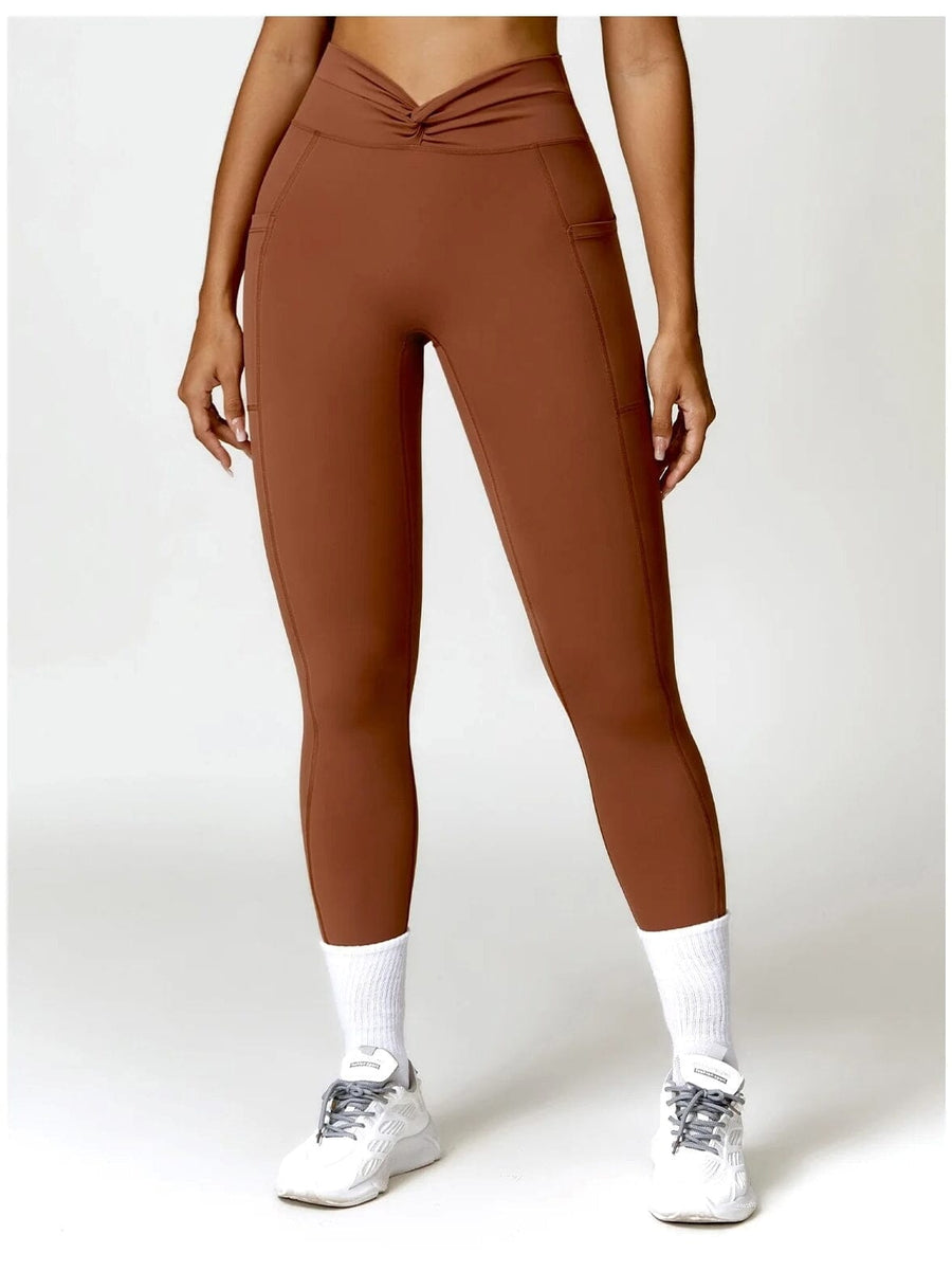 Legging Sport Ceinture Plissée - Tendance 2024 | Yogaova