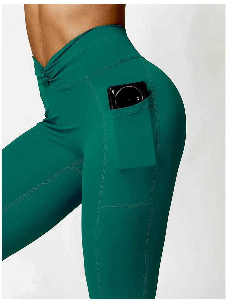 Legging Sport Ceinture Plissée - Tendance 2024 | Yogaova