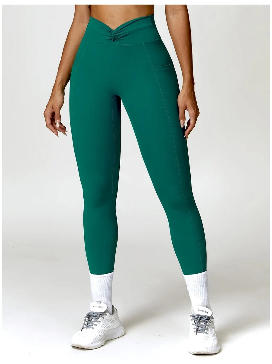 Legging Sport Ceinture Plissée - Tendance 2024 | Yogaova