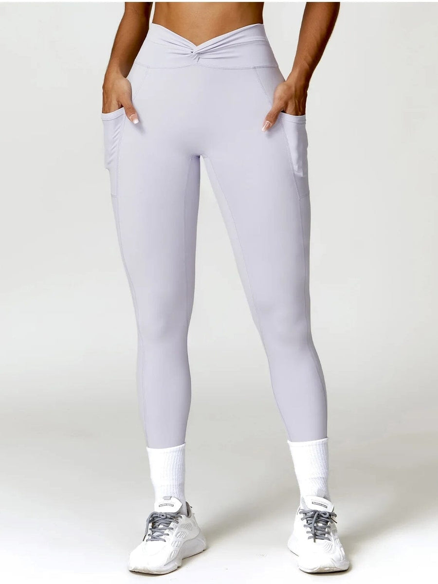 Legging Sport Ceinture Plissée - Tendance 2024 | Yogaova
