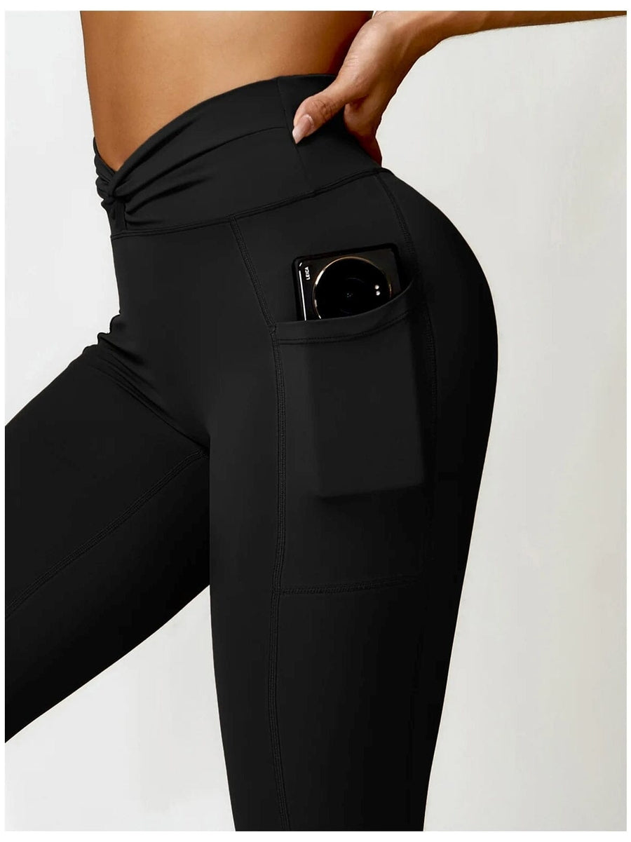 Legging Sport Ceinture Plissée - Tendance 2024 | Yogaova