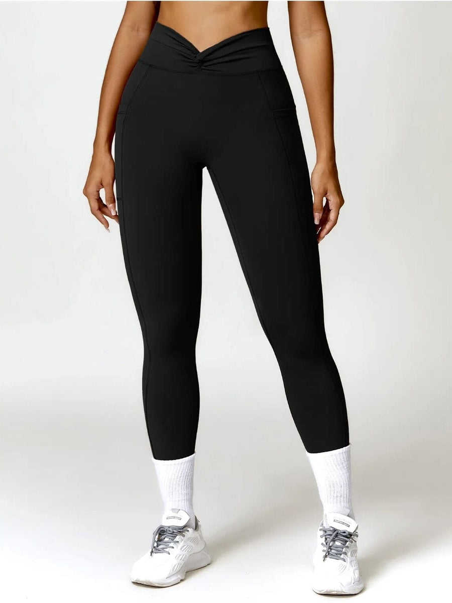 Legging Sport Ceinture Plissée - Tendance 2024 | Yogaova