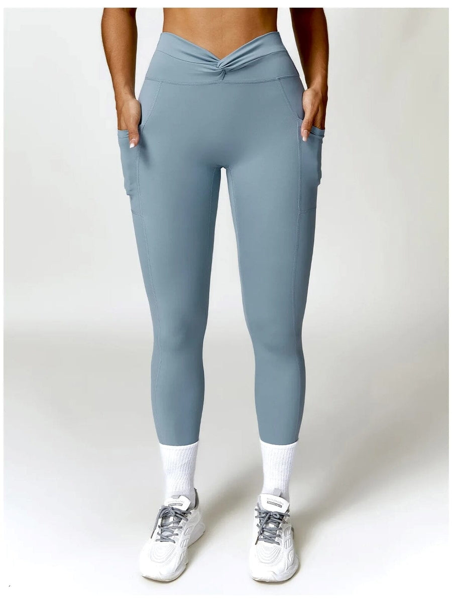 Legging Sport Ceinture Plissée - Tendance 2024 | Yogaova