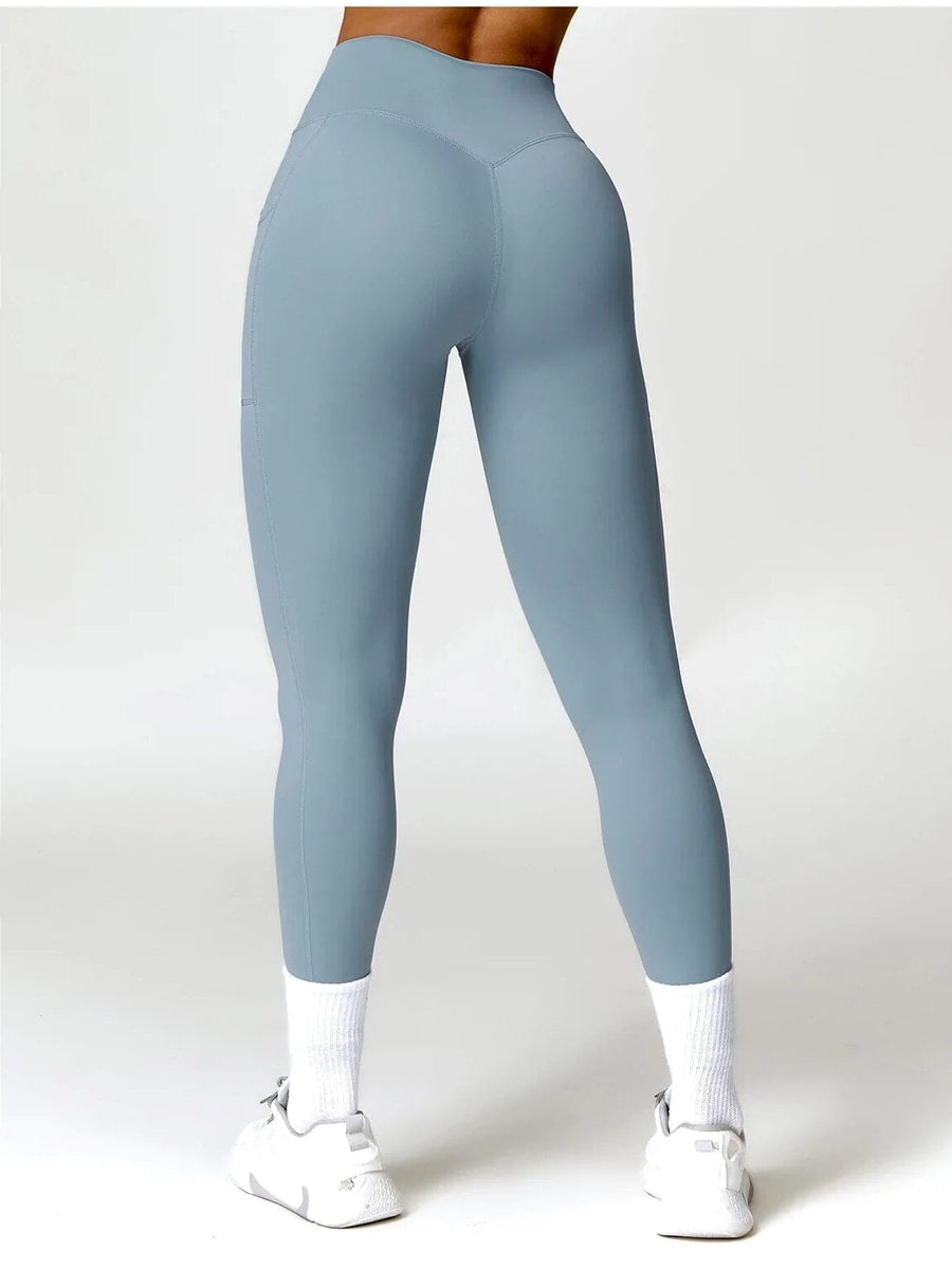 Legging Sport Ceinture Plissée - Tendance 2024 | Yogaova
