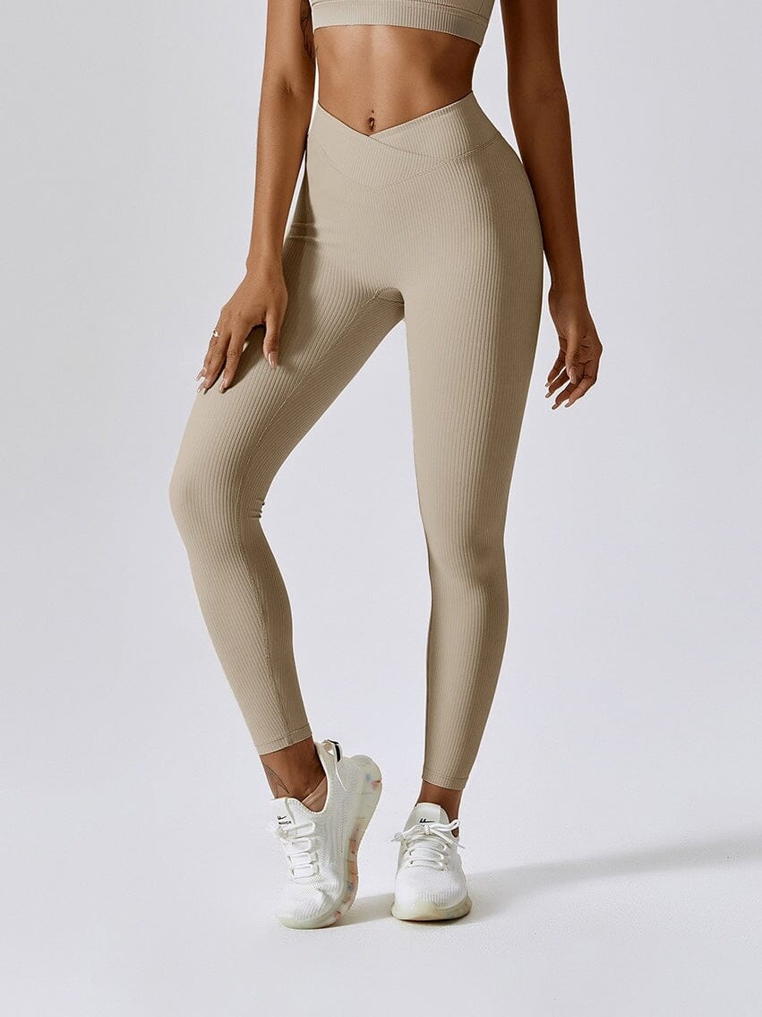 Legging Sport Côtelé Taille Croisée - Melissa | Yogaova