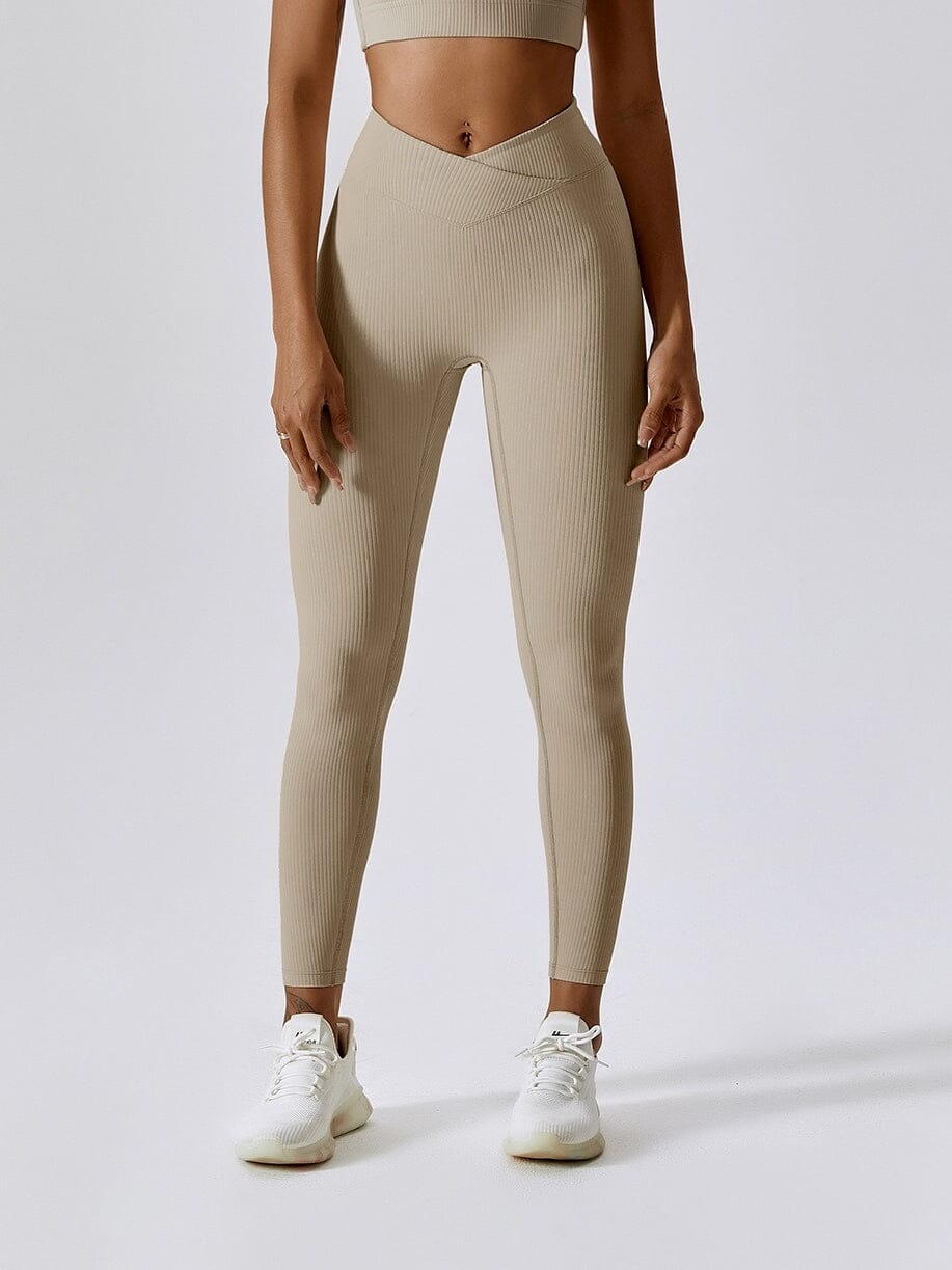 Legging Sport Côtelé Taille Croisée - Melissa | Yogaova