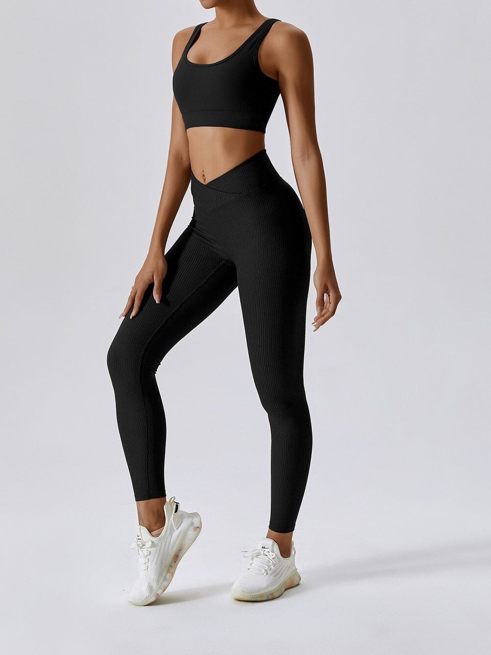 Legging Sport Côtelé Taille Croisée - Melissa | Yogaova
