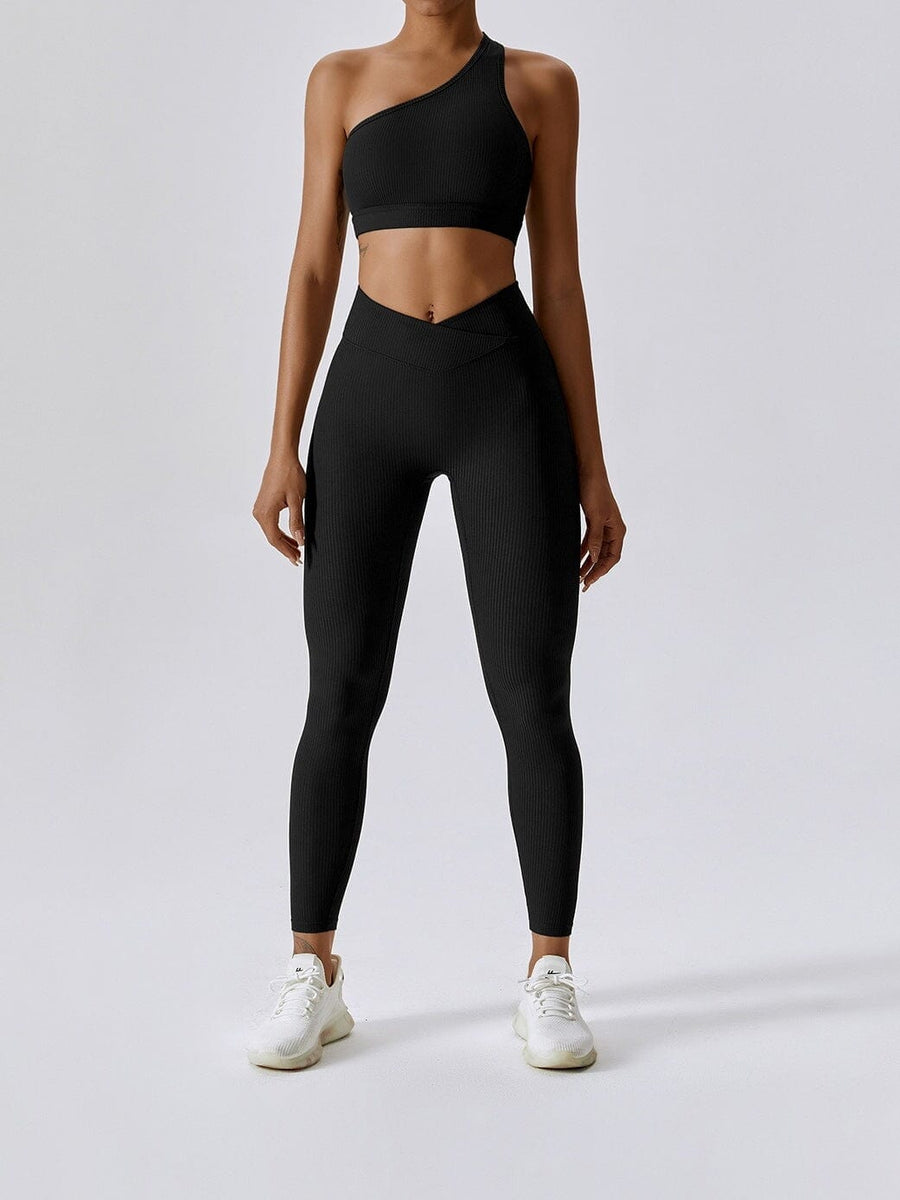 Legging Sport Côtelé Taille Croisée - Melissa | Yogaova