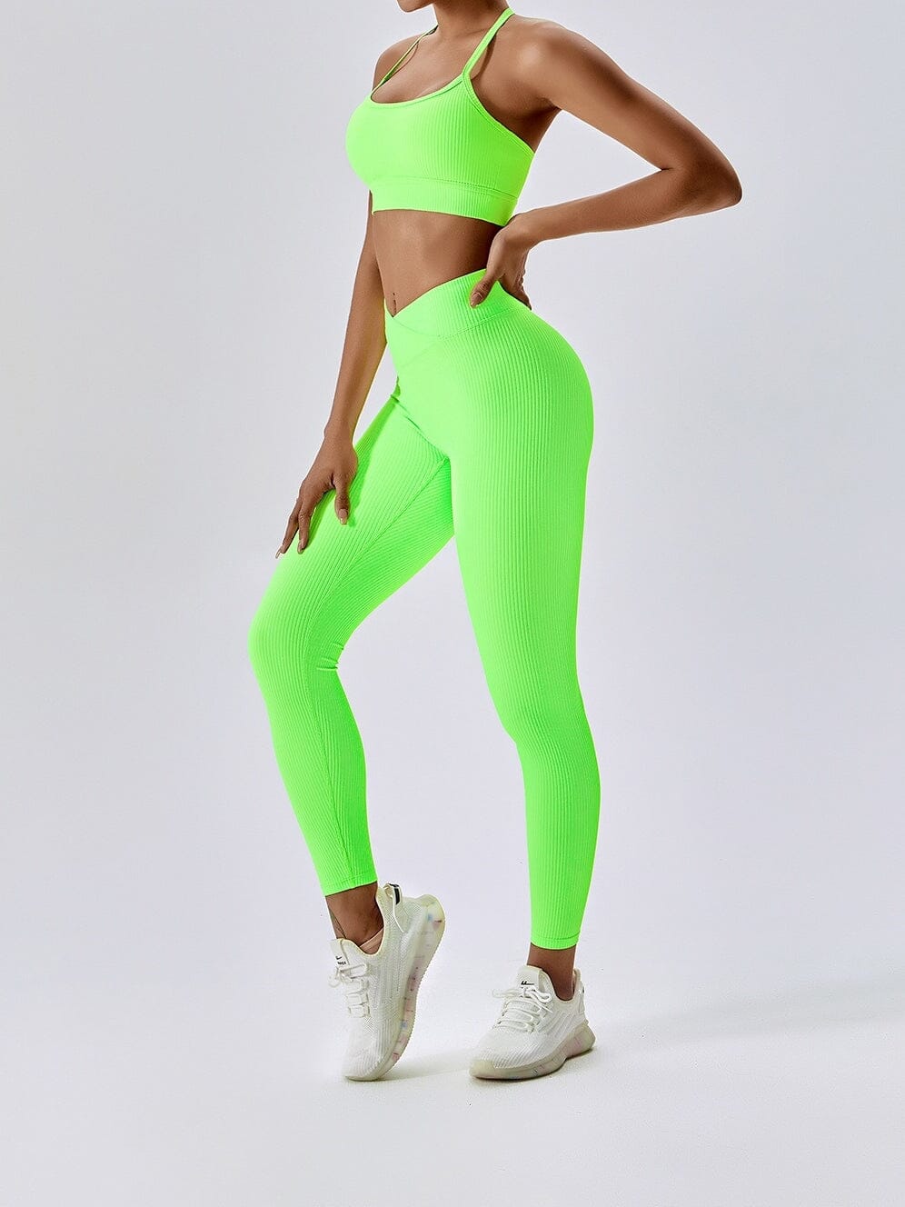 Legging Sport Côtelé Taille Croisée - Melissa | Yogaova
