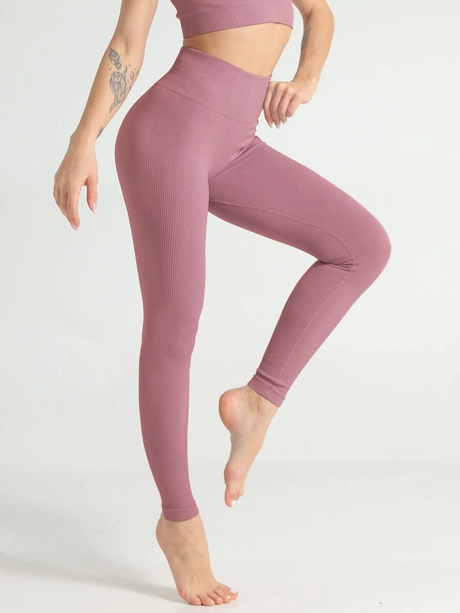 Legging Sport Côtelé Taille Haute | Yogaova