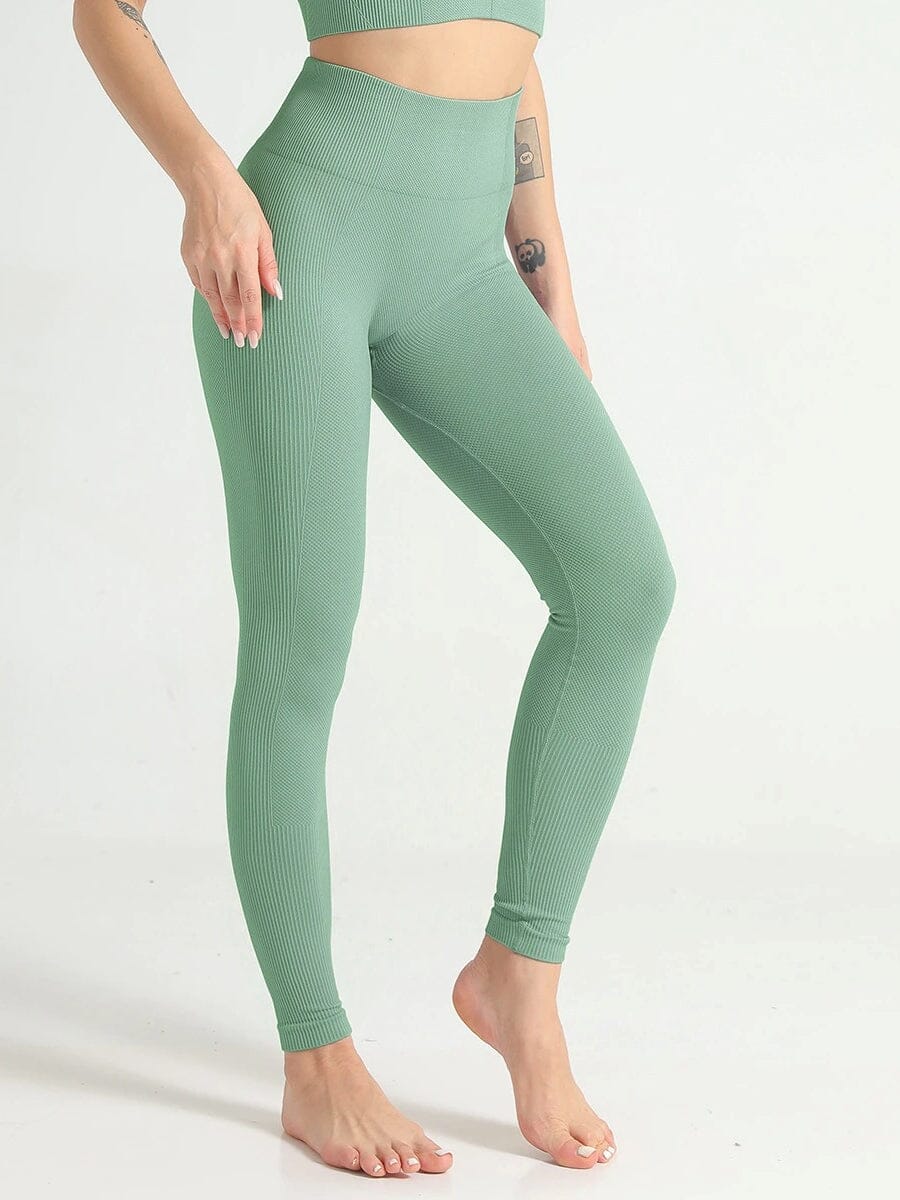Legging Sport Côtelé Taille Haute | Yogaova