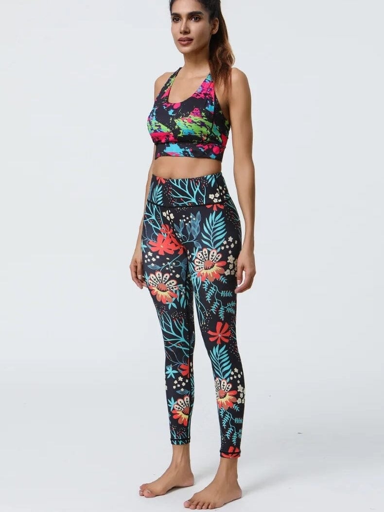 Legging Sport Femme Imprimé Floral | Yogaova