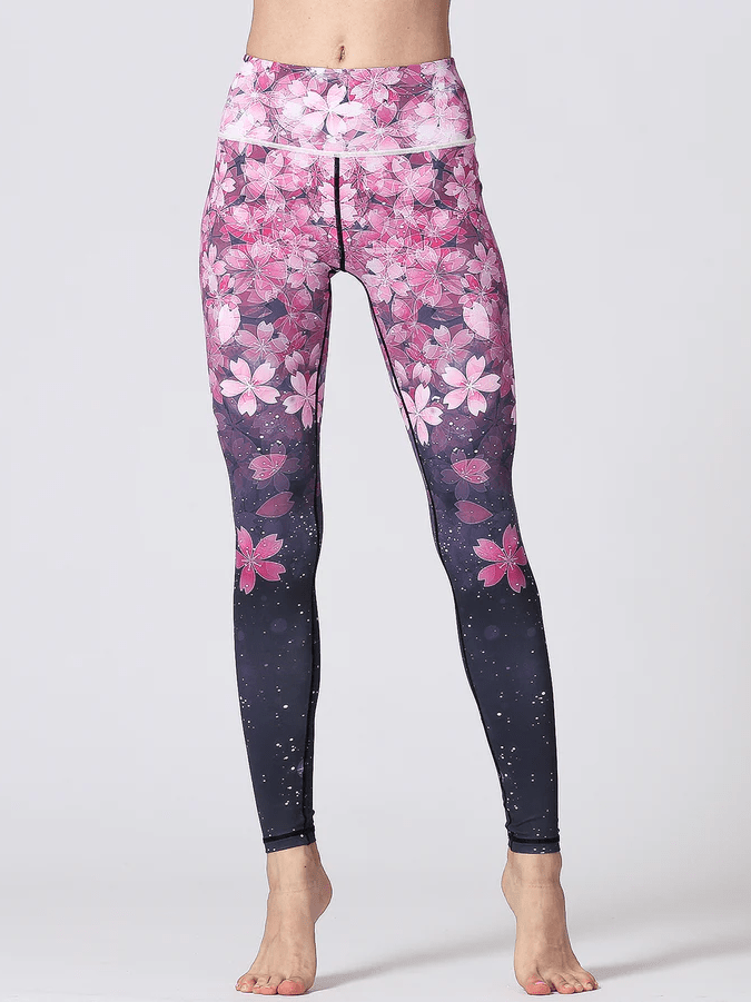 Legging Sport Fleuri | Yogaova
