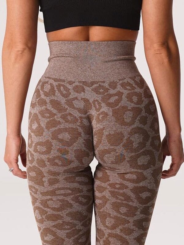 Legging Sport Imprimé Léopard Push Up (Sans Couture) | Yogaova