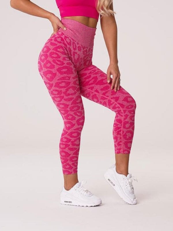 Legging Sport Imprimé Léopard Push Up (Sans Couture) | Yogaova