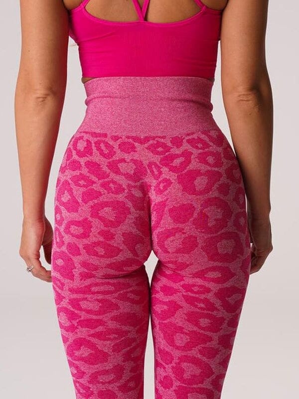 Legging Sport Imprimé Léopard Push Up (Sans Couture) | Yogaova