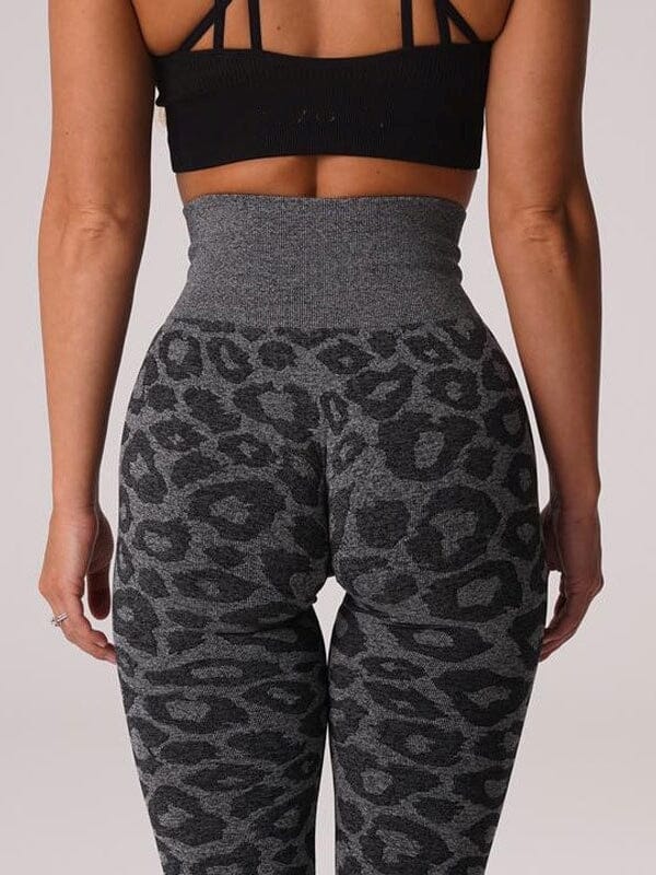 Legging Sport Imprimé Léopard Push Up (Sans Couture) | Yogaova