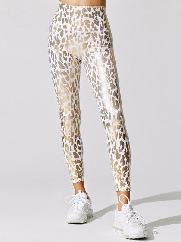 Legging Sport Léopard Brillant | Yogaova