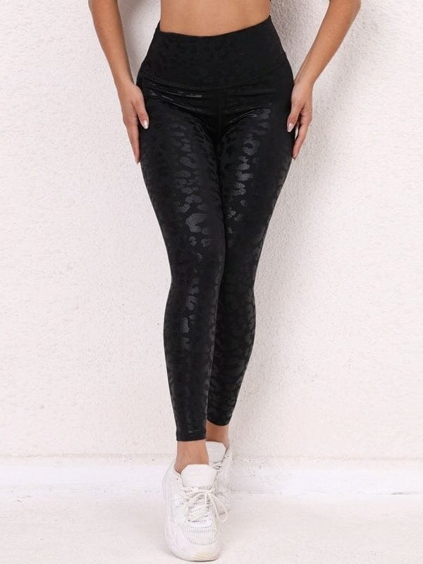 Legging Sport Léopard Brillant | Yogaova