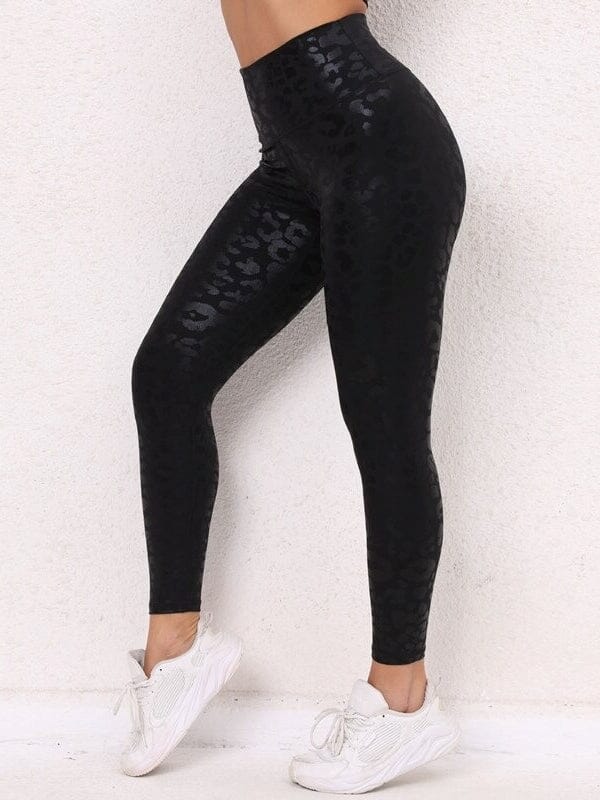 Legging Sport Léopard Brillant | Yogaova